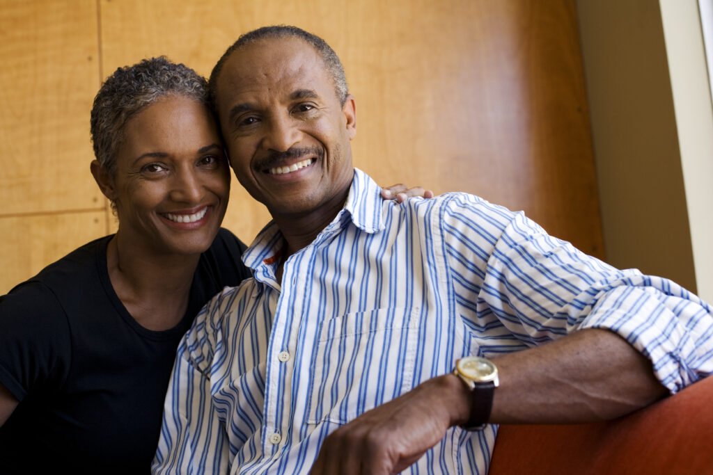 Couple with the gift of smiling eyes 