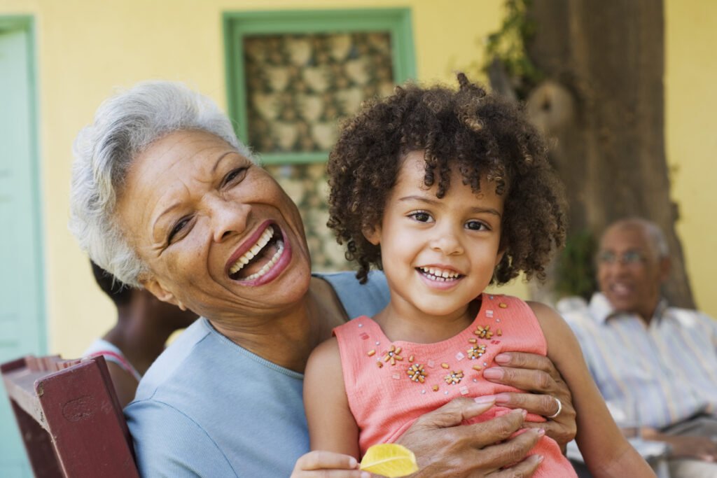  Smiling Eyes with grandmother and granddaughter 